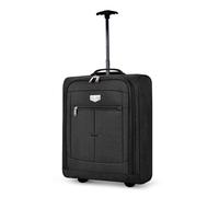 Lugg Cabin Size Lightweight Travel Bag with Wheels - Jupiter (55x40x20cm) in Black | Size: 55 x 40 x 20 cm Lugg Black 55 x 40 x 20 cm