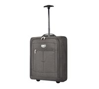 LUGG Lightweight Cabin Size Luggage - Durable 600D Snowflake Polyester - Push Up Trolley, Strong Wheels - Easyjet, Ryanair, British Airways - Overhead Locker (45x36x20cm)