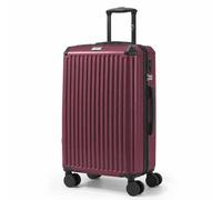 Lugg Skyrover 24In Lightweight Hard Shell Suitcase, Tsa Lock, 360 Degree Wheels, Internal Pockets, Airline Approved, Oxblood