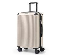 Lugg Skyrover 24In Lightweight Hard Shell Suitcase, Tsa Lock, 360 Degree Wheels, Internal Pockets, Airline Approved, Stone