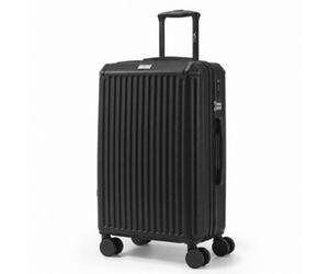 Lugg Skyrover 24In Lightweight Hard Shell Suitcase, Tsa Lock, 360 Degree Wheels, Internal Pockets, Airline Approved, Black