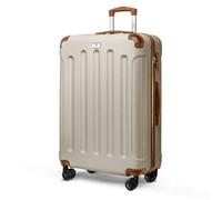 Lugg Skywander 28 Inch Suitcase, 77 X 50 X 29Cm, 94L, Hard Shell Case 4 Wheel, Cream And Brown