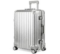 Lugg Solo Explorer 20 Inch Cabin Suitcase 55X38X22Cm 37L, 5 Years Warranty, Spinner Wheels, Tsa Lock, Silver