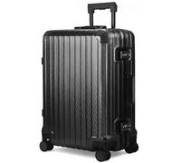 LUGG Solo Explorer 20 Inch Cabin Suitcase with Protection Cover - Alluminium Hard Frame Trolley, 37L Lightweight Travel Luggage, 360° Spinner Wheels, TSA Lock, Scratch & Water Resistant (55x38x22cm)