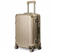 LUGG Solo Explorer 24 Inch Cabin Suitcase with Protection Cover - Alluminium Hard Frame Trolley, 66L Lightweight Travel Luggage, 360° Spinner Wheels, TSA Lock, Scratch & Water Resistant (65x45x26.5cm)