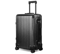 LUGG Solo Explorer 24 Inch Cabin Suitcase with Protection Cover - Alluminium Hard Frame Trolley, 66L Lightweight Travel Luggage, 360° Spinner Wheels, TSA Lock, Scratch & Water Resistant (65x45x26.5cm)