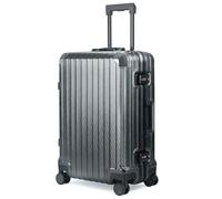 LUGG Solo Explorer 24 Inch Cabin Suitcase with Protection Cover, Aluminium Hard Frame Trolley, 66L Lightweight Luggage, 360° Spinner Wheels, TSA Lock, Water Resistant (65x45x26.5cm) - 5 Year Warranty