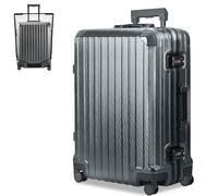 LUGG Solo Explorer 28 Inch Cabin Suitcase with Protection Cover - Alluminium Hard Shell Trolley, 106L Lightweight Travel Luggage, 360° Spinner Wheels, TSA Lock, Scratch & Water Resistant (75x52x31cm)