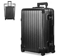LUGG Solo Explorer 28 Inch Cabin Suitcase with Protection Cover - Alluminium Hard Shell Trolley, 106L Lightweight Travel Luggage, 360° Spinner Wheels, TSA Lock, Scratch & Water Resistant (75x52x31cm)