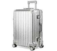 LUGG Solo Explorer 28 Inch Suitcase with Protection Cover - Alluminium Hard Frame Trolley, 106L Lightweight Travel Luggage, 360° Spinner Wheels, TSA Lock, Scratch & Water Resistant (75x52x31cm)