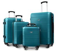 LUGG Travel Suitcase Set - Jetset 4-Piece Hard Shell Luggage, 15" 20" 24" 28" Strong & Lightweight with Secure TSA Lock, Smooth 360° Wheels, Internal Pockets - Airline Approved