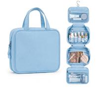 LUGG Travel Toiletry Bag - Toiletry Bags for Women with Hanging Hook, Spacious Waterproof Makeup Bag, Multiple Compartments, Multipurpose Travel & Holiday Essentials, 19 x 8 x 25 cm - Slate Blue