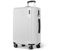Lugg 28Inch Vacay Suitcase, Abs Luggage With Tsa Indent Lock, 76.5 X 50.5 X 30Cm, 98L, Pearl