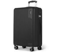 Lugg 28Inch Vacay Suitcase, Abs Luggage With Tsa Indent Lock, 76.5 X 50.5 X 30Cm, 98L, Black