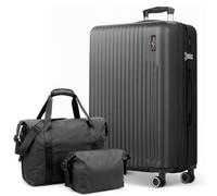 Lugg Vacay 3-Piece Travel Set - 86 x 58 x 31 cm ABS Hard Shell Suitcase, Travel Duffle Bag & Toiletry Bag, TSA Lock, 360° Spinner Wheels, Waterproof Holdall, Lightweight Luggage Set for Men & Women