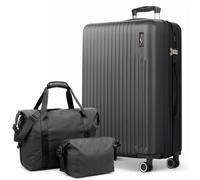 Lugg Vacay 3-Piece Travel Set - 32Inch Suitcase, Duffel Bag & Toiletry Bag In Black Black