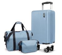 Lugg Vacay 3-Piece Travel Set - 40Cm Suitcase, Duffel Bag & Toiletry Bag In Navy Navy