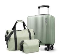 Lugg Vacay 3-Piece Travel Set - 45x20x33cm Underseat Hard Shell Cabin Suitcase, Waterproof Duffle Bag & Toiletry Bag, Lightweight Airline Hand Luggage Travel Set with 360° Spinner Wheels