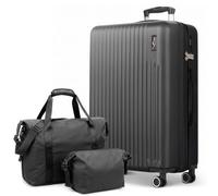 Lugg Vacay 3-Piece Travel Set - 86 x 58 x 31 cm ABS Hard Shell Suitcase, Travel Duffle Bag & Toiletry Bag, TSA Lock, 360° Spinner Wheels, Waterproof Holdall, Lightweight Luggage Set for Men & Women