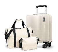 LUGG Vacay 3-Piece Travel Set - ABS Hard Shell Suitcase (76.5 x 30 x 50.5cm), Waterproof 900D PVC Duffle Bag & Toiletry Bag, TSA Lock, 360° Spinner Wheels, Lightweight Airline Compatible Luggage