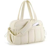Luggage Bag Dry Wet Separation Travel Duffel Gym for Women with Weekender Bags Hand(Beige)