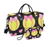 Luggage Bag Set Two Piecing Combo Ultrasonic Quilted Detachable Practical Workout Softball