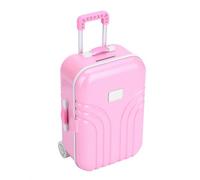 Luggage Box,Baby Suitcase Toy,Cute Plastic Rolling Mini Cute Rolling Luggage Box for Children Girls (Pink)