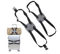Luggage Bungee Strap，Luggage Straps Bag Bungees for Add a Bag Easy to Travel Suitcase Elastic Strap Belt（2-Pack-Grey）