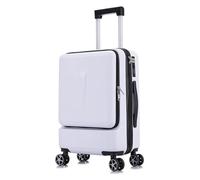 Luggage Carry On Luggage Suitcases with Wheels Before Starting to Design Large-Capacity Luggage Men's and Women's Suitcases Travel Gear(Blanc,24inch)