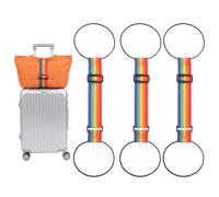 Luggage Connector Straps - 3 Pcs Add a Bag Luggage Straps, Adjustable Bungee Elastic Belt to Connect Two Suitcases for Travel Essentials, Secure Fastening Bag Strap(Colorful)