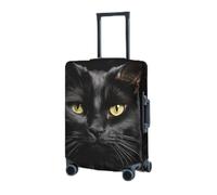 Luggage Cover Elastic Washable Suitcase Protector A black cat on a black background Suitcase Covers for Luggage 18-32 Inch Portable Travel Luggage Covers Sleeve Dust-proof Anti-Scratch Baggage Covers,