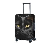 Luggage Cover Elastic Washable Suitcase Protector A black cat on a black background Suitcase Covers for Luggage 18-32 Inch Portable Travel Luggage Covers Sleeve Dust-proof Anti-Scratch Baggage Covers,