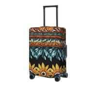 Luggage Cover Elastic Washable Suitcase Protector Aboriginal ornaments and flower Suitcase Covers for Luggage 18-32 Inch Portable Travel Luggage Covers Sleeve Dust-proof Anti-Scratch Baggage Covers,