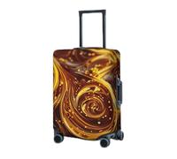 Luggage Cover Elastic Washable Suitcase Protector Abstract swirl golden background Suitcase Covers for Luggage 18-32 Inch Portable Travel Luggage Covers Sleeve Dust-proof Anti-Scratch Baggage Covers,
