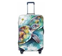 Luggage Cover for Travel Elastic Suitcase Cover Two turtles watercolor splash Luggage Covers Fashion Suitcase Protector Thickened Baggage Cover Dustproof Suitcase Sleeve Fits 18-32 Inch Luggage,