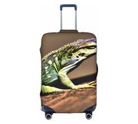 Luggage Cover Protector - Lizard HD Print Suitcase Cover for Women & Girls, Travel Accessories, Business Trip, White, X-Large