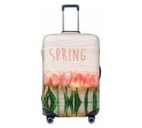 Luggage Cover Protector Suitcase Cover - Hello Spring Santi-Scratch Uitcase Cover for Luggage, Black, Small