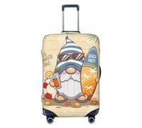 Luggage Cover Protector Suitcase Cover - Hello Summer Cute Gnome Santi-Scratch Uitcase Cover for Luggage, Black, Small