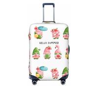 Luggage Cover Protector Suitcase Cover - Hello Summer Gnome Soft Fashion Uitcase Cover for Luggage, Black, Large