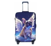 Luggage Cover Protector Suitcase Cover - Night Sky Winged French Bulldog Santi-Scratch Uitcase Cover for Luggage, Black, X-Large