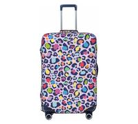 Luggage Cover Protector Suitcase Cover - rainbow leopard spot print Santi-Scratch Uitcase Covers for Luggage, Black, X-Large