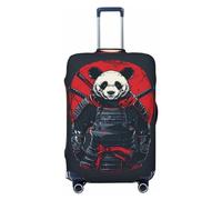 Luggage Cover Protector Suitcase Cover - Red Black Eastern Panda Warrior Santi-Scratch Uitcase Cover for Luggage, Black, X-Large