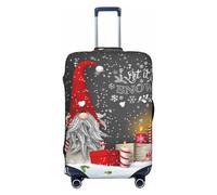 Luggage Cover Protector Suitcase Cover - Traditional Scandinavian Dwarf Santi-Scratch Uitcase Cover for Luggage, Black, Small