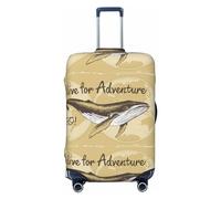 Luggage Cover Protector Suitcase Cover - We Live for Adventure Santi-Scratch Uitcase Cover for Luggage, Black, X-Large