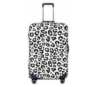 Luggage Cover Protector - Trendy black white Leopard print Suitcase Covers for Luggage Fit Inch Suitcase, Black, 25-28