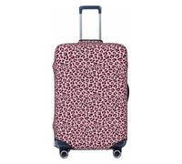 Luggage Cover Protector - Trendy Pink Leopard Cute Print Suitcase Covers for Luggage Fit Inch Suitcase, Black, 25-28