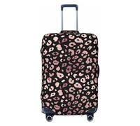 Luggage Cover Protector - Trendy Shiny Rose Gold Leopard Print Suitcase Covers for Luggage Fit Inch Suitcase, Black, 25-28