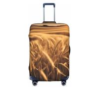 Luggage Cover Protector - Wheat Field Print Suitcase Cover for Women & Girls, Travel Accessories, Business Trip, White, Large