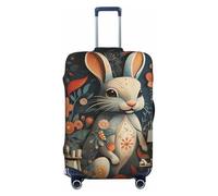Luggage Cover There is a rabbit on the wall pattern Travel Luggage Covers Thicker Elastic Suitcase Cover Dustproof Baggage Cover Scratch-Resistant Suitcase Cover Protector Fit 18-32 Inch Luggage,