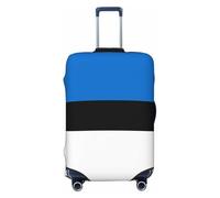 Luggage Cover - Travel Suitcase Protector Flag of Estonia Anti-Scratch Sleeves for Adult Suitcases (18-32 In), Black, XL